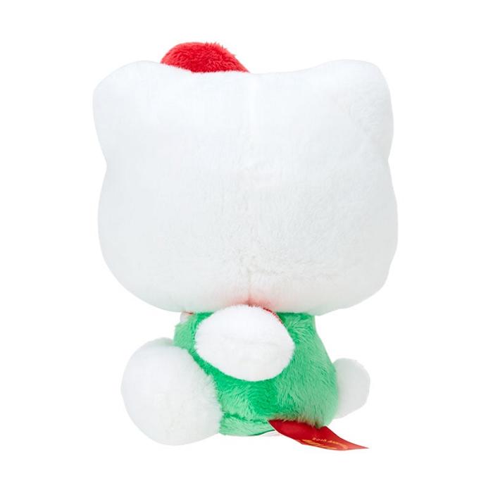 Hello Kitty Hello Kitty 50th Anniv. Plush Mascot (Green Overalls) Zielone Czerwone | PL_HK77768