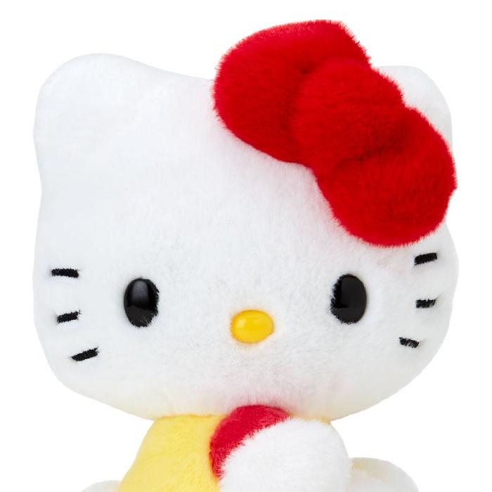 Hello Kitty Hello Kitty 50th Anniv. Plush Mascot (Yellow Overalls) Żółte Czerwone | PL_HK10585