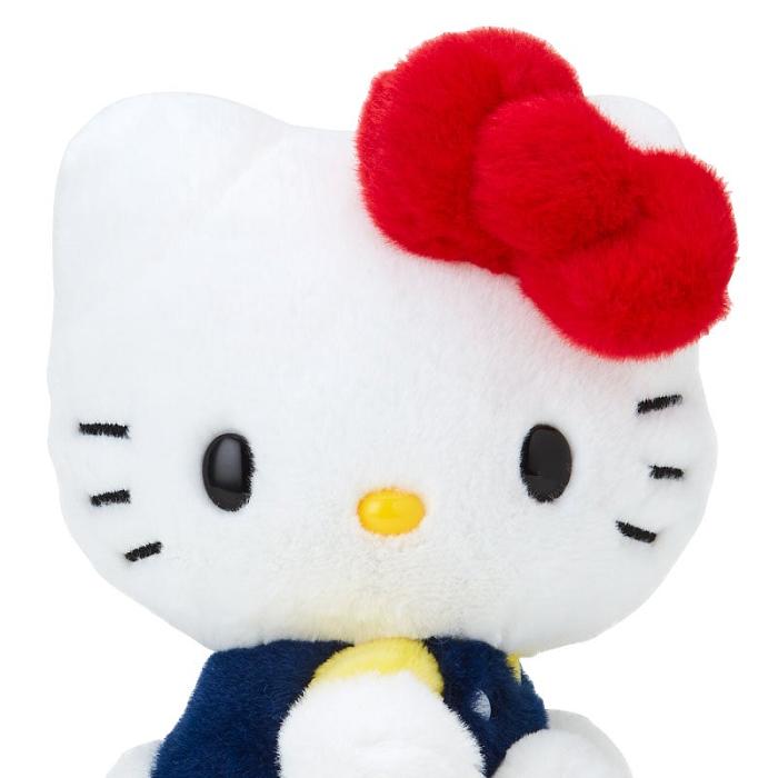 Hello Kitty Hello Kitty 50th Anniv. Plush Mascot (Dark Blue Overalls) Granatowe Czerwone | PL_HK38275