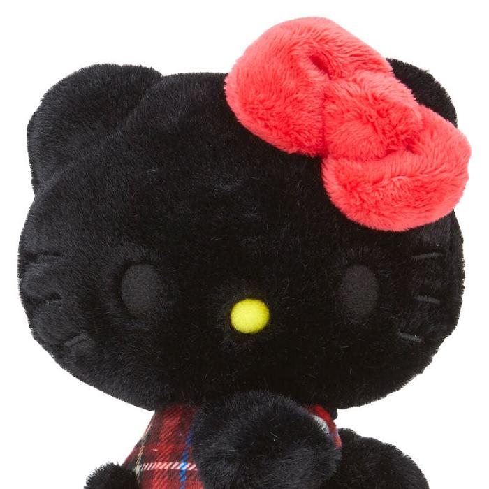 Hello Kitty Hello Kitty 50th Anniv. Plush Mascot (Black Tartan) Czarne Czerwone | PL_HK44819