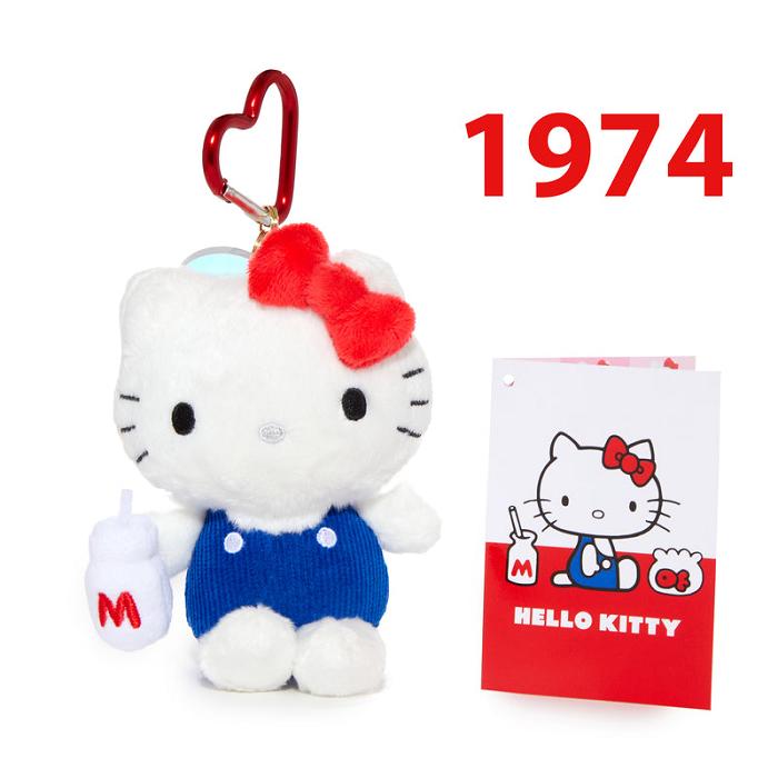 Hello Kitty Hello Kitty 50th Anniversary Plush Mascot (1974) Czerwone Niebieskie | PL_HK60322