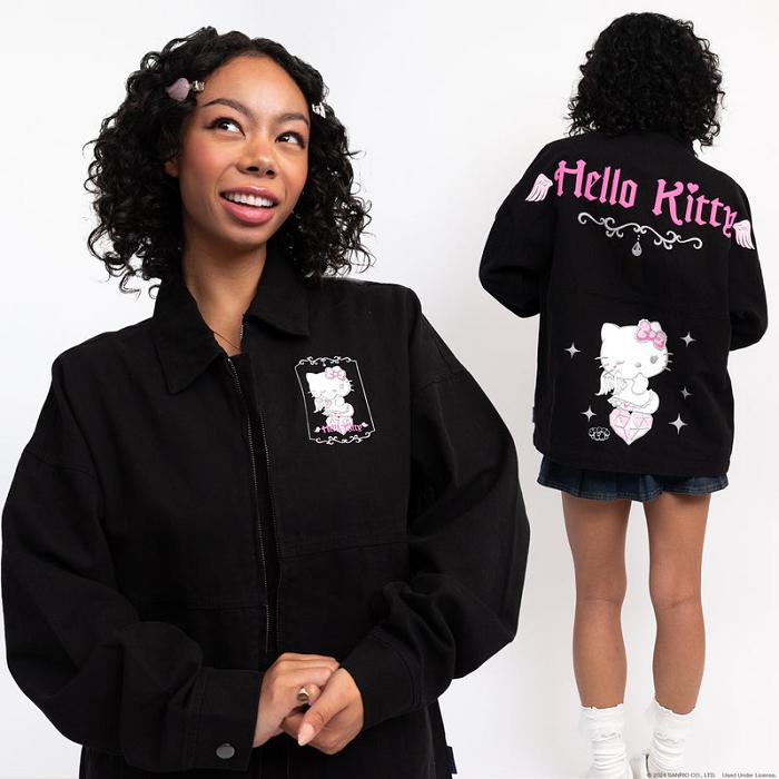 Hello Kitty Hello Kitty Angel JapanLA Jacket Czarne | PL_HK86127