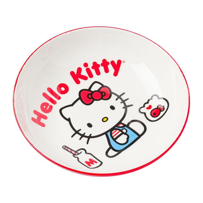 Hello Kitty Hello Kitty Ceramic Dinner Bowl (Classic Milk Bottle) Czerwone | PL_HK99277