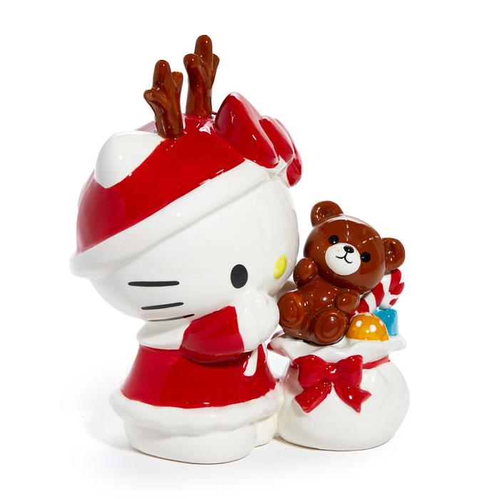 Hello Kitty Hello Kitty Ceramic Holiday Teddy Bear Figurine Czerwone | PL_HK62678