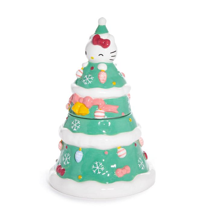 Hello Kitty Hello Kitty Ceramic Holiday Tree Cookie Jar Zielone | PL_HK25166