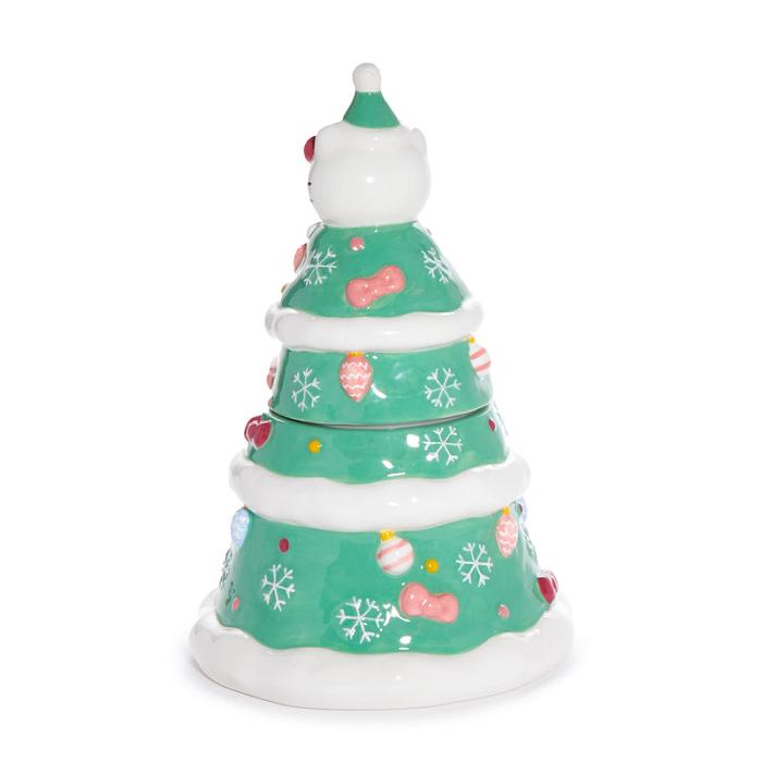 Hello Kitty Hello Kitty Ceramic Holiday Tree Cookie Jar Zielone | PL_HK25166