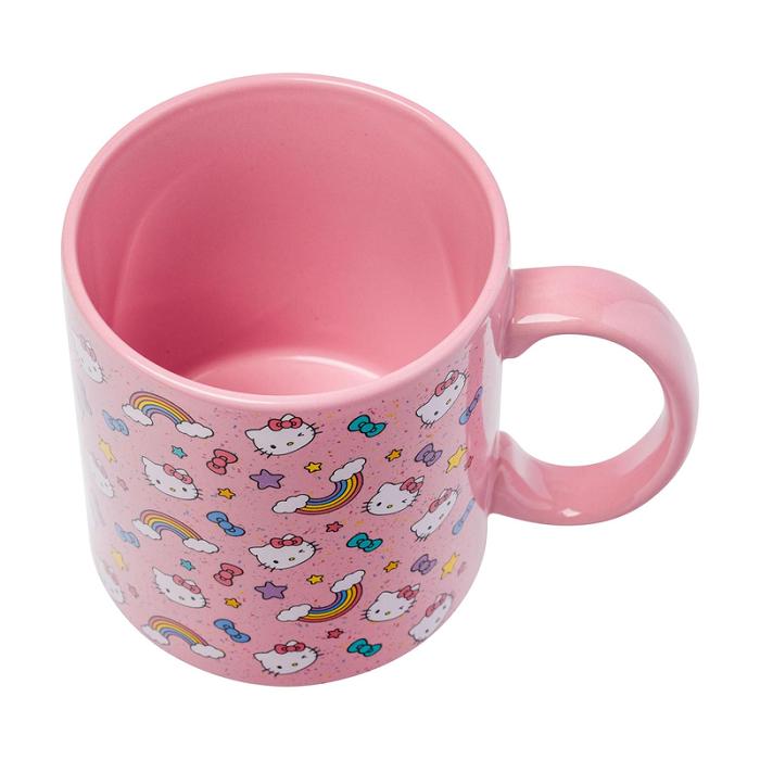 Hello Kitty Hello Kitty Ceramic Mug (Stars, Bows, & Rainbows) Różowe | PL_HK21573