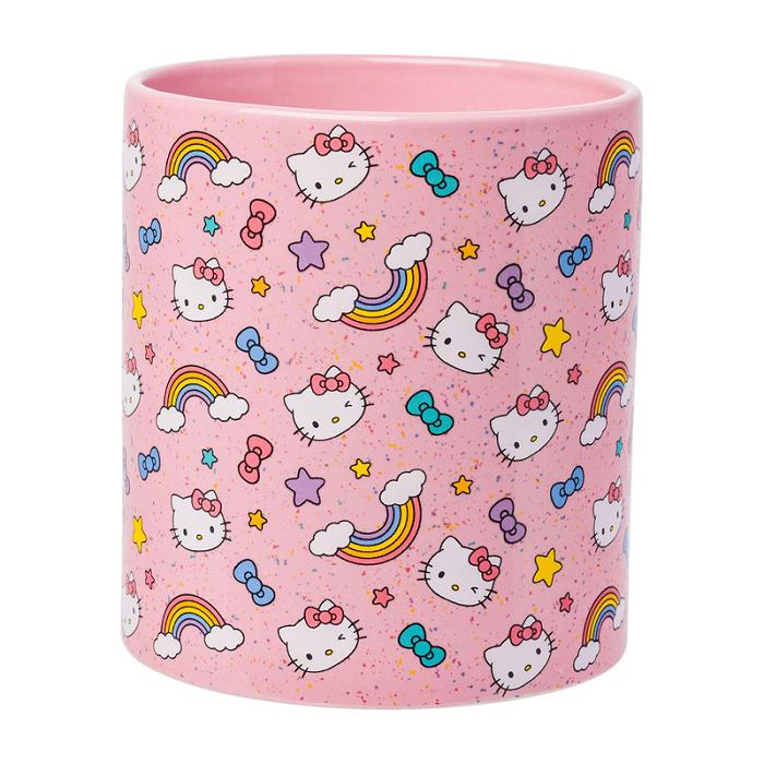 Hello Kitty Hello Kitty Ceramic Mug (Stars, Bows, & Rainbows) Różowe | PL_HK21573