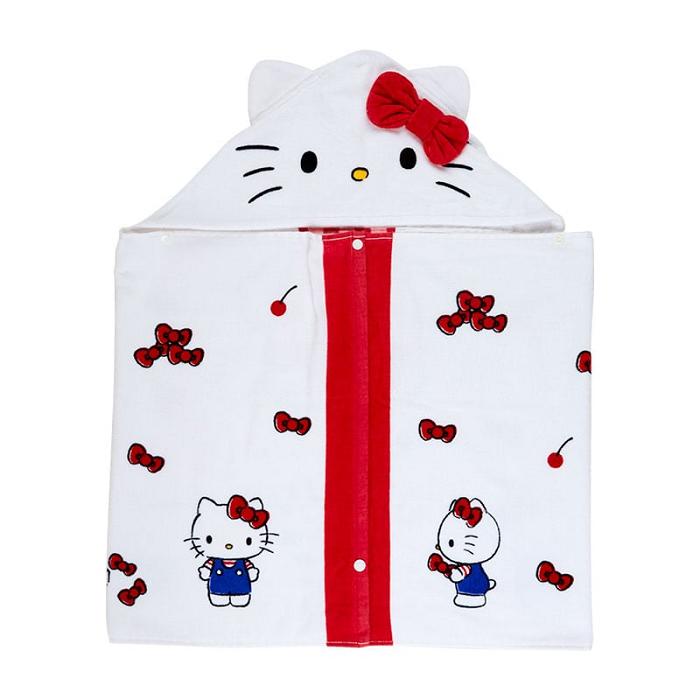 Hello Kitty Hello Kitty Cherry Kids Hooded Towel Białe Czerwone | PL_HK19919