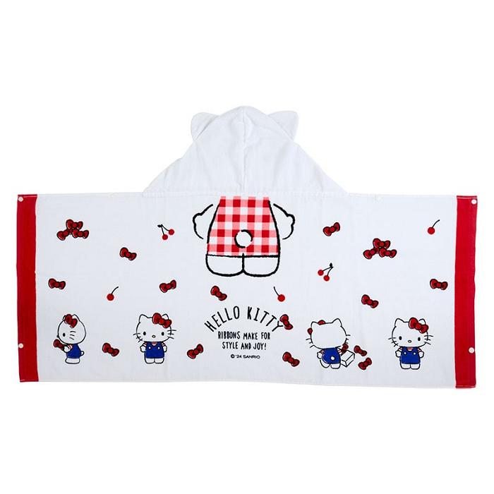 Hello Kitty Hello Kitty Cherry Kids Hooded Towel Białe | PL_HK85110