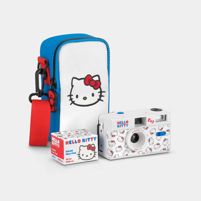 Hello Kitty Hello Kitty Classic FC-11 35mm Camera Bag and Film Gift Box Niebieskie | PL_HK93126