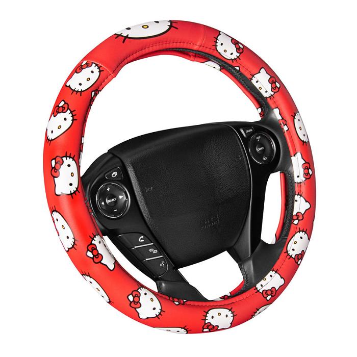 Hello Kitty Hello Kitty Classic Red Steering Wheel Cover Czerwone | PL_HK36995