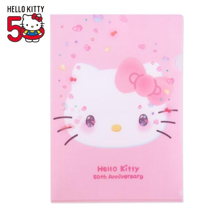 Hello Kitty Hello Kitty Clear File Folder (50th Anniv. The Future In Our Eyes) Różowe | PL_HK16156