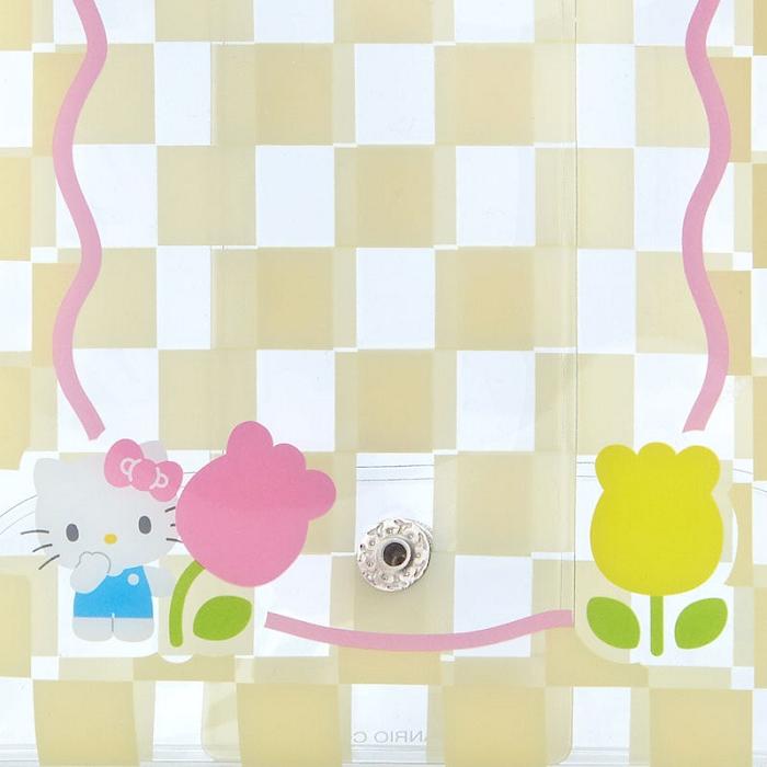 Hello Kitty Hello Kitty Clear Snap Mini Pouch (Pastel Check Series) Żółte | PL_HK75759