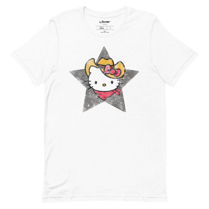 Hello Kitty Hello Kitty Cowboy Hat Tee Kremowe | PL_HK49863