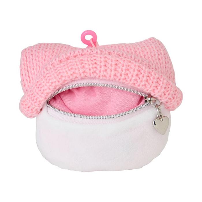 Hello Kitty Hello Kitty Cozy Cap Mascot Clip Pouch Różowe Białe | PL_HK77325