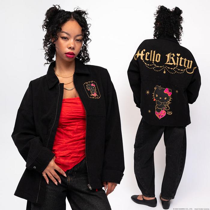 Hello Kitty Hello Kitty Devil JapanLA Jacket Czarne | PL_HK92660