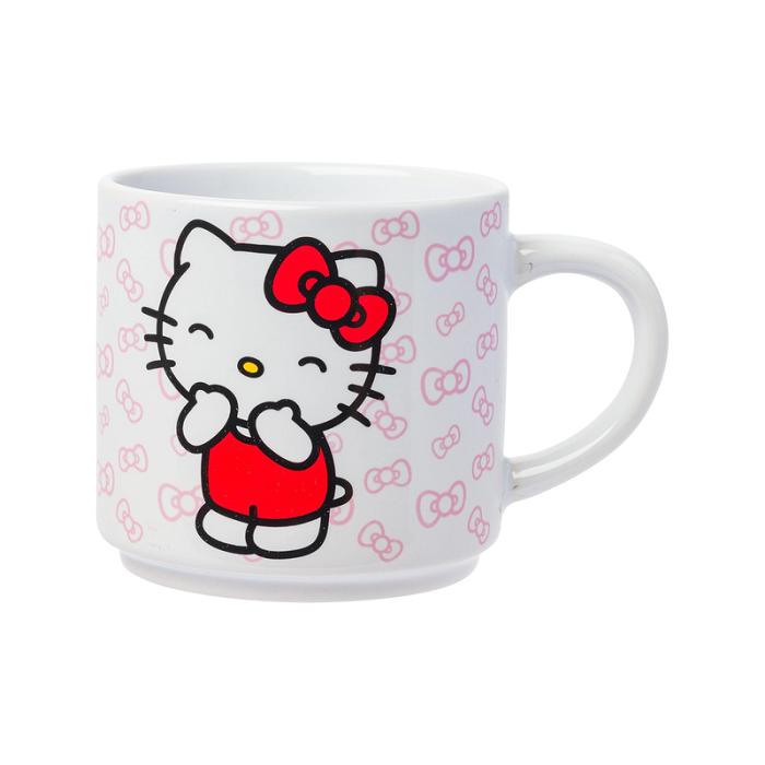 Hello Kitty Hello Kitty Expressions 5-Piece Ceramic Mug Stack Różowe | PL_HK31733