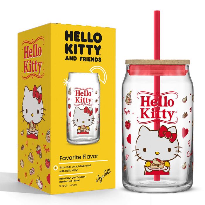 Hello Kitty Hello Kitty Favorite Flavor Lidded Glass Tumbler Białe | PL_HK50983