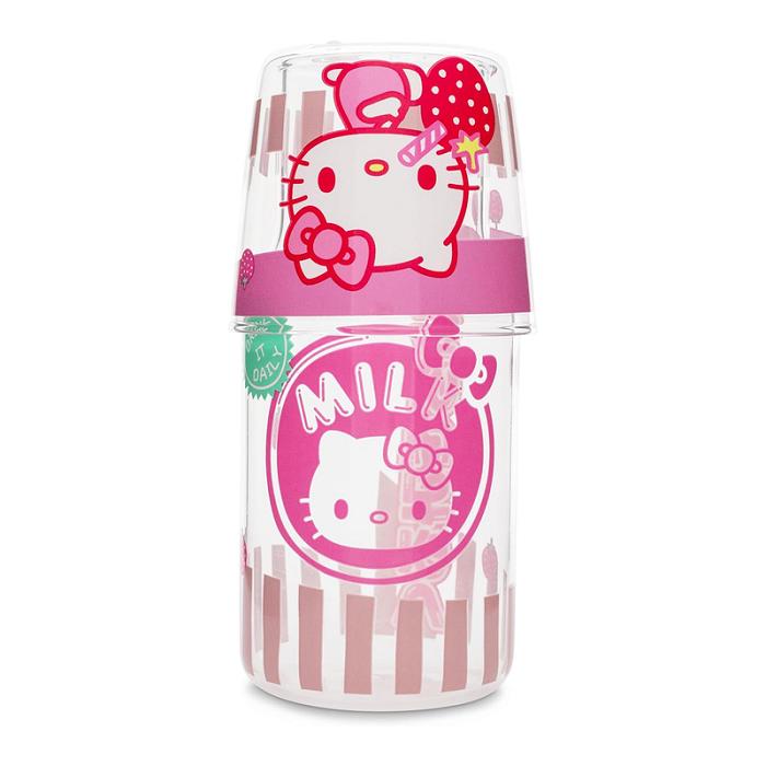 Hello Kitty Hello Kitty Glass Carafe and Cup Set (Strawberry Milk) Różowe | PL_HK73388