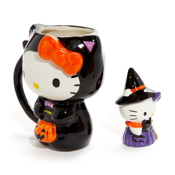 Hello Kitty Hello Kitty Halloween Costume Ceramic Mug and Figurine Gift Set Czarne | PL_HK39141