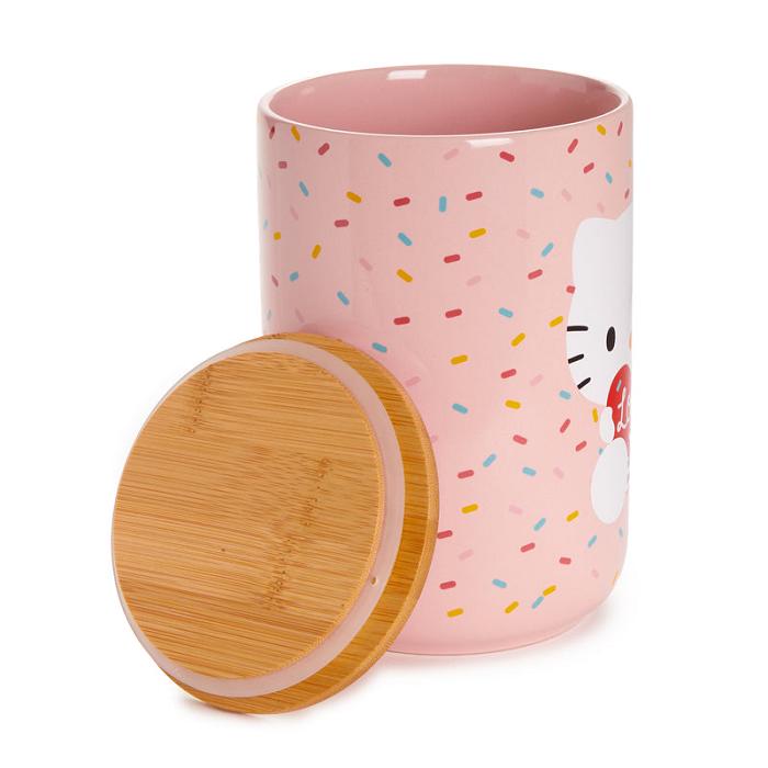 Hello Kitty Hello Kitty Holding Heart Ceramic Cookie Jar Różowe | PL_HK39862