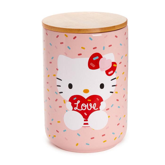 Hello Kitty Hello Kitty Holding Heart Ceramic Cookie Jar Różowe | PL_HK39862