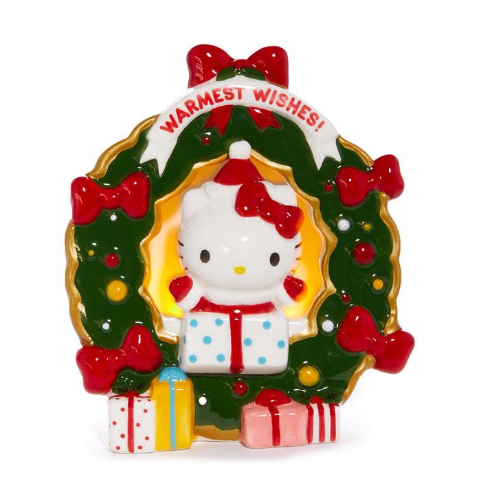 Hello Kitty Hello Kitty Holiday Wreath Ceramic Tealight Holder Czerwone Zielone | PL_HK20921