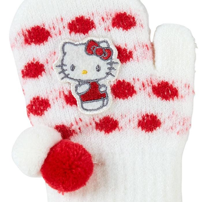 Hello Kitty Hello Kitty Kids Cozy Mittens Białe Czerwone | PL_HK99594