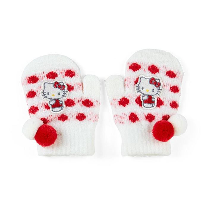 Hello Kitty Hello Kitty Kids Cozy Mittens Białe Czerwone | PL_HK99594