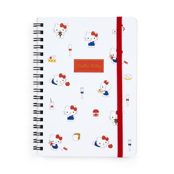 Hello Kitty Hello Kitty Lined Notebook (Elastic Closure) Białe | PL_HK38996