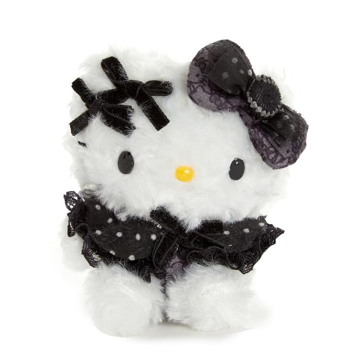 Hello Kitty Hello Kitty Mascot Clip (Pretty Pose Monochrome Series) Czarne | PL_HK46580