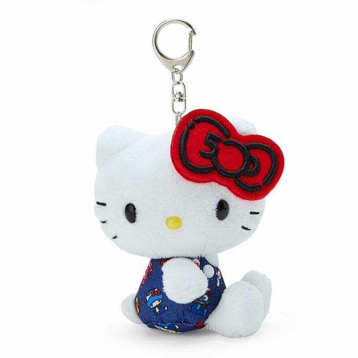 Hello Kitty Hello Kitty Mascot Keychain Plush (Hello, Everyone! Series) Białe Niebieskie | PL_HK52785