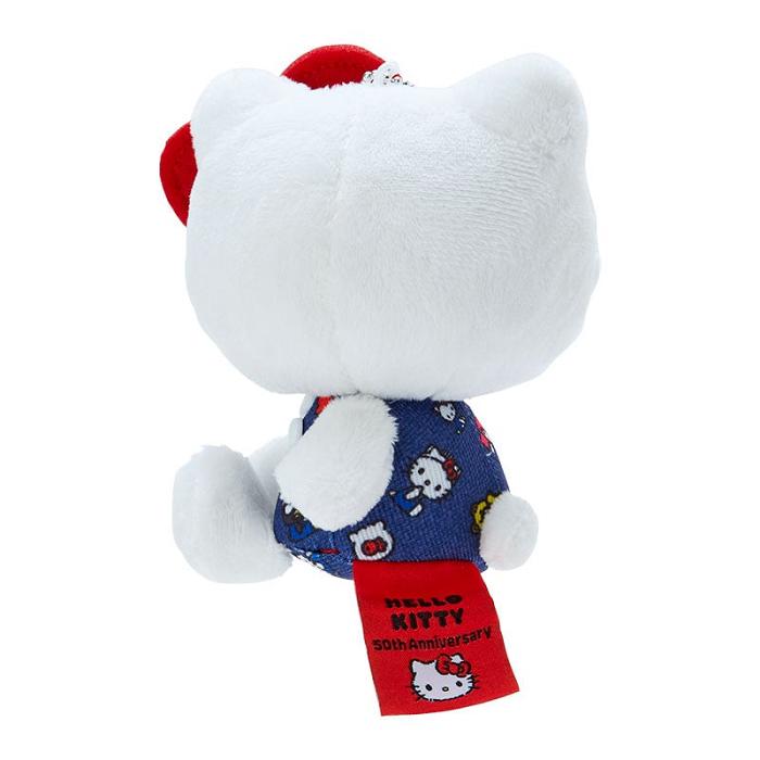 Hello Kitty Hello Kitty Mascot Keychain Plush (Hello, Everyone! Series) Białe Niebieskie | PL_HK61590