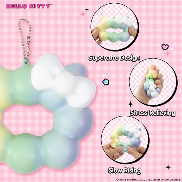 Hello Kitty Hello Kitty Mochi Donut Squishy Keychain Kolorowe | PL_HK99791