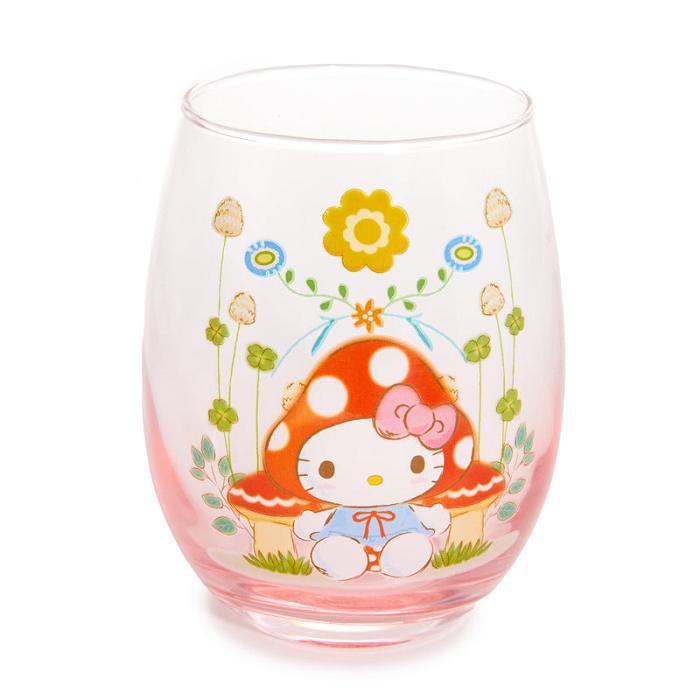 Hello Kitty Hello Kitty Mushroom Glass Tumbler Różowe | PL_HK55316