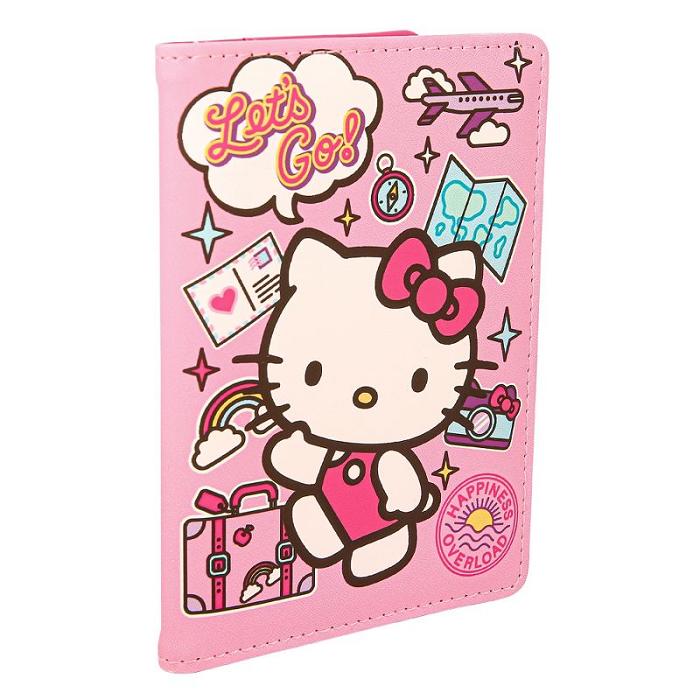 Hello Kitty Hello Kitty Passport Holder (Let's Go!) Różowe | PL_HK85086