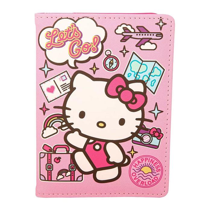 Hello Kitty Hello Kitty Passport Holder (Let\'s Go!) Różowe | PL_HK85086