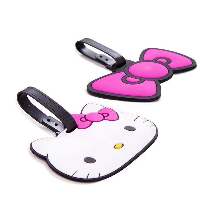 Hello Kitty Hello Kitty Pink Bow 2-pc Luggage Tag Set Białe Różowe | PL_HK22973