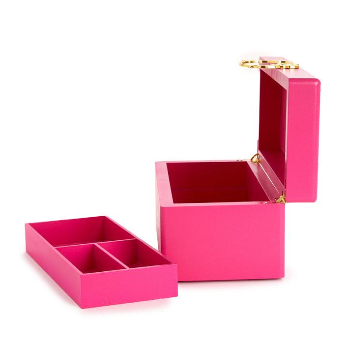 Hello Kitty Hello Kitty Pink Lacquered Jewelry Box Organizer Czerwone | PL_HK67497