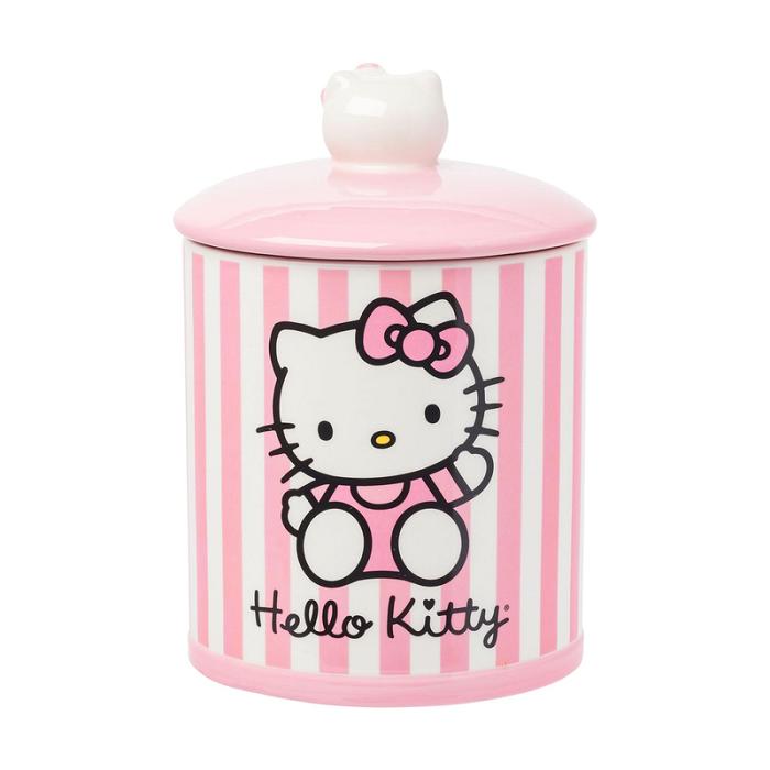 Hello Kitty Hello Kitty Pink Stripe Ceramic Storage Jar Różowe | PL_HK46533