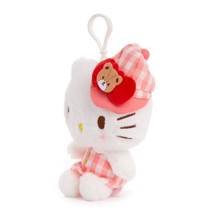 Hello Kitty Hello Kitty Plush Mascot Clip (Gingham Cap Series) Różowe | PL_HK55683