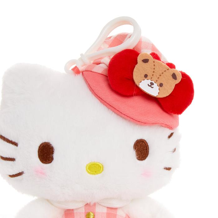 Hello Kitty Hello Kitty Plush Mascot Clip (Gingham Cap Series) Białe Czerwone | PL_HK75287