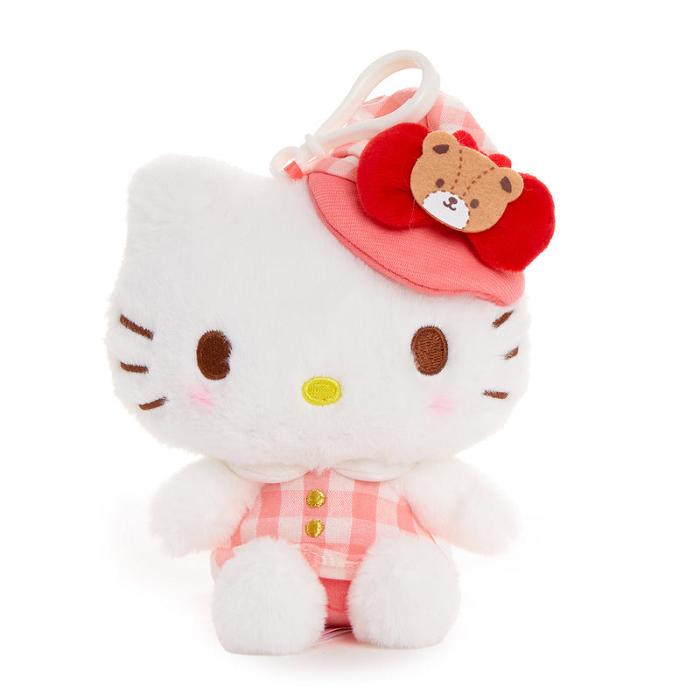 Hello Kitty Hello Kitty Plush Mascot Clip (Gingham Cap Series) Białe Czerwone | PL_HK75287