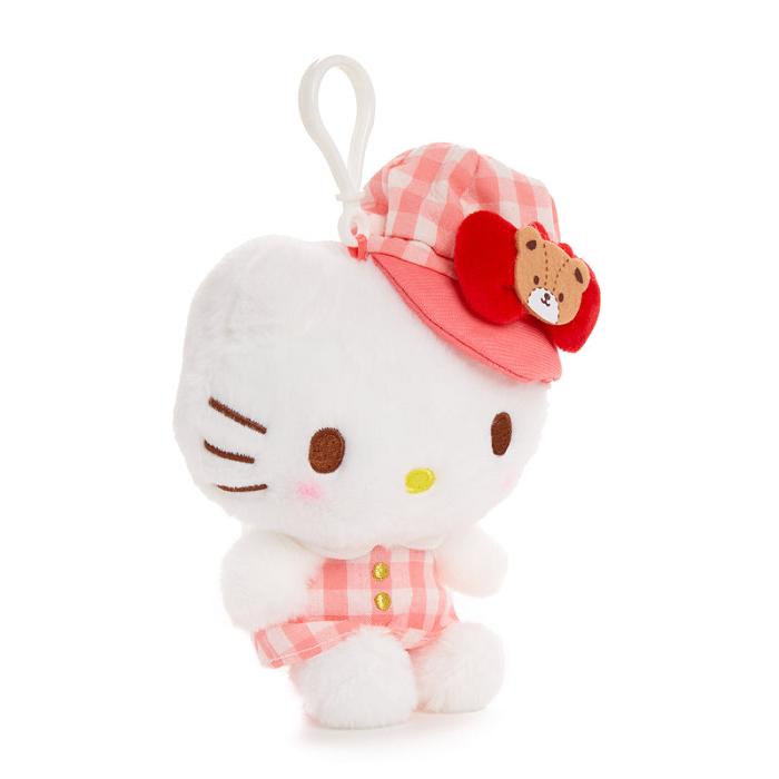 Hello Kitty Hello Kitty Plush Mascot Clip (Gingham Cap Series) Białe Czerwone | PL_HK75287