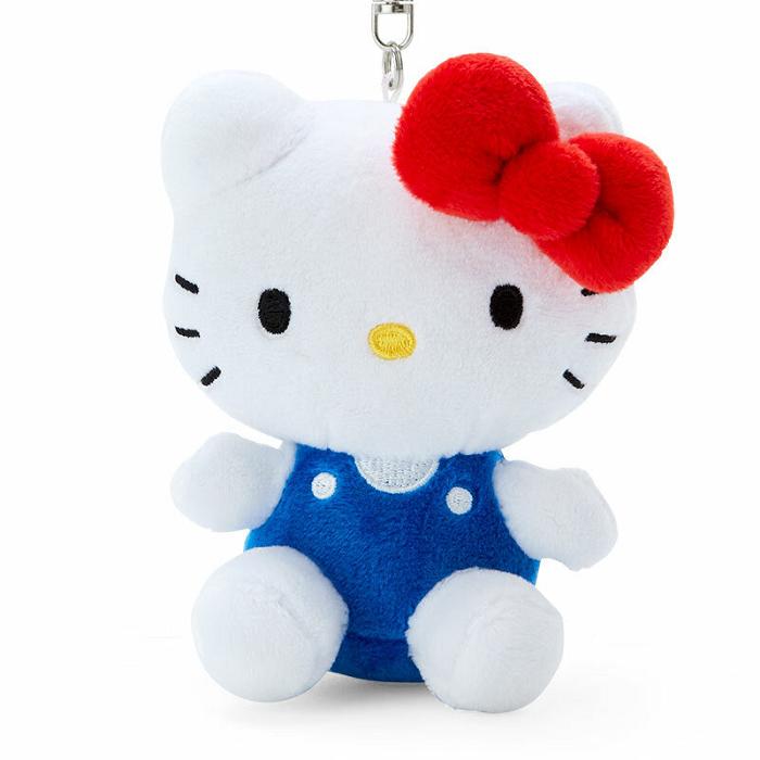 Hello Kitty Hello Kitty Plush Mascot Keychain (Classic) Białe Niebieskie | PL_HK22840