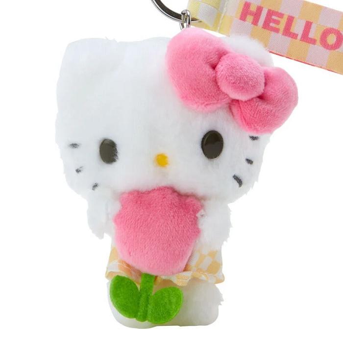 Hello Kitty Hello Kitty Plush Mascot Keychain (Pastel Check Series) Różowe | PL_HK89328