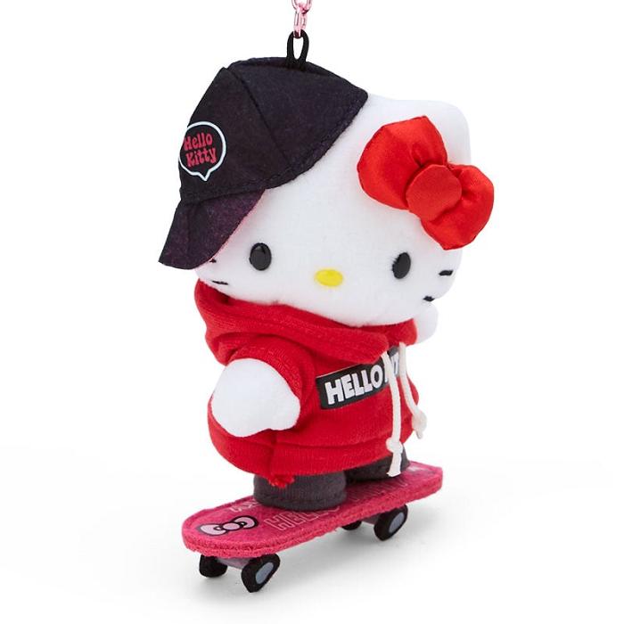 Hello Kitty Hello Kitty Plush Mascot Keychain (Sk8r Squad Series) Czerwone | PL_HK49616