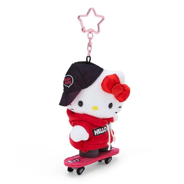 Hello Kitty Hello Kitty Plush Mascot Keychain (Sk8r Squad Series) Czerwone | PL_HK49616