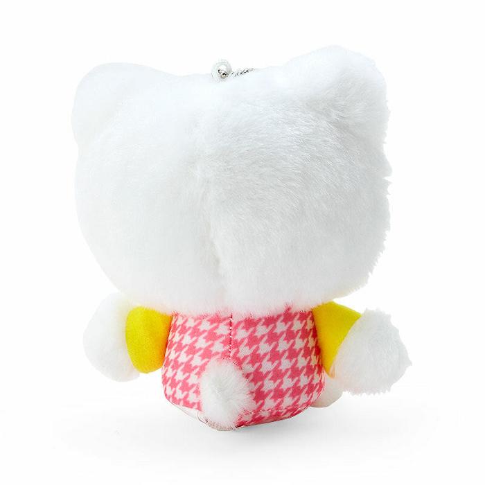 Hello Kitty Hello Kitty Plush Mascot Keychain (Floral Houndstooth Series) Białe | PL_HK48642